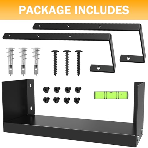 Office Cubicle Shelf - 17" Storage Organizer Bookshelf with Hooks I337715