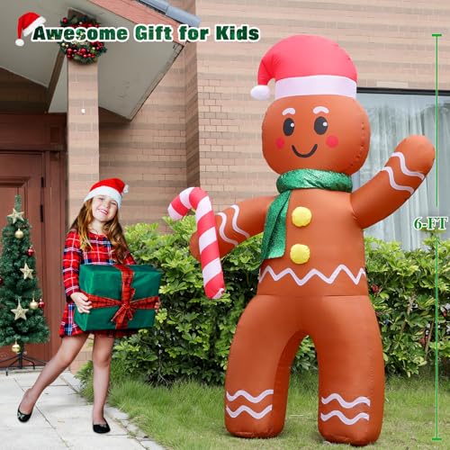 10 FT Christmas Inflatables Snowman Outdoor Yard Decorations with LED Lights C52642
