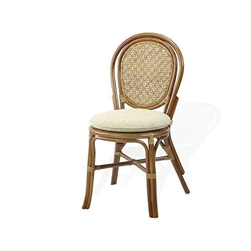 Set of 2 Denver Dining Wicker Side Chairs with Cream Cushion M137