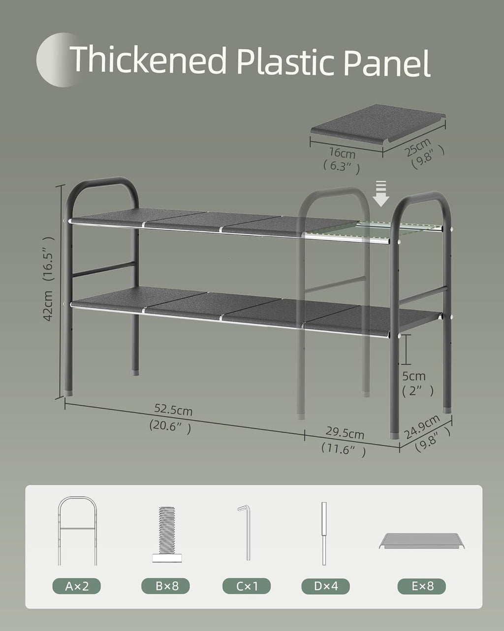 NETEL Under Sink Organizer 2 Tier Expandable Cabinet Shelf W328