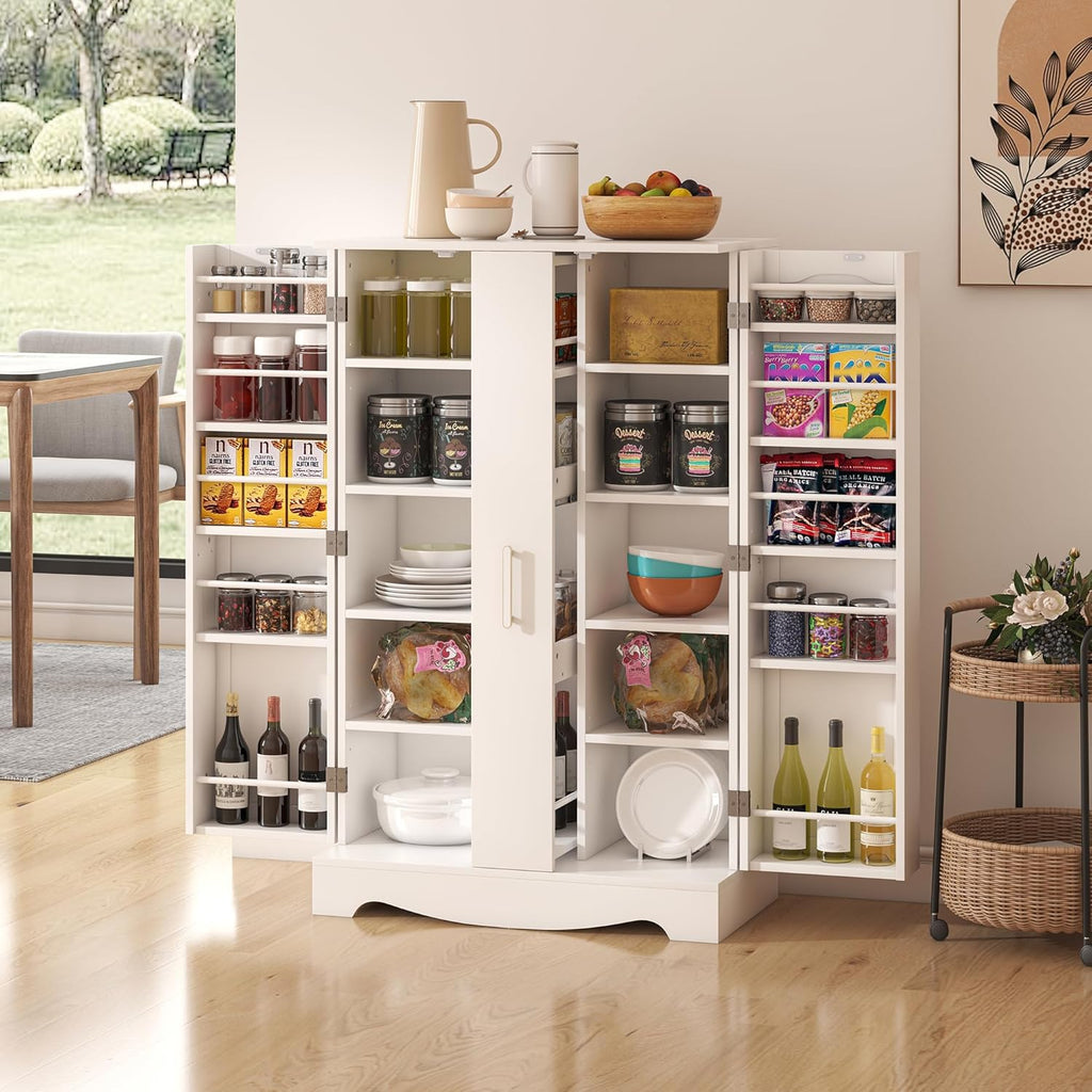 47" Kitchen Pantry Cabinet with Drawer, White A161534