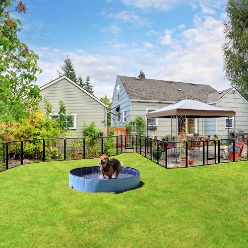 Yaheetech Dog Playpen Outdoor 40 Inch 8 Panels Metal Pet Fence I4784