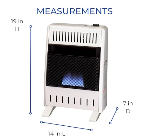 ProCom ML300HBA-B Ventless Liquid Propane Blue Flame Heater with Base Feet K420