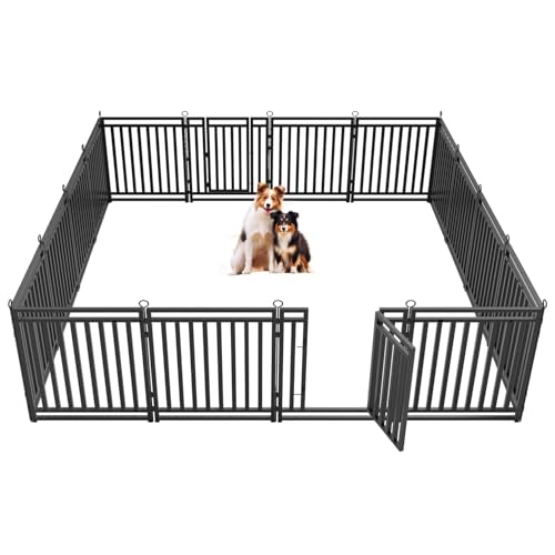 Metal Dog Fence Playpen 40" Height 16 Panels for Yard Camping RV A633426