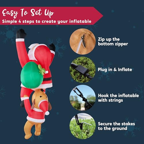 Joiedomi 8 FT Hanging Christmas Inflatables Decoration with LED Z259951