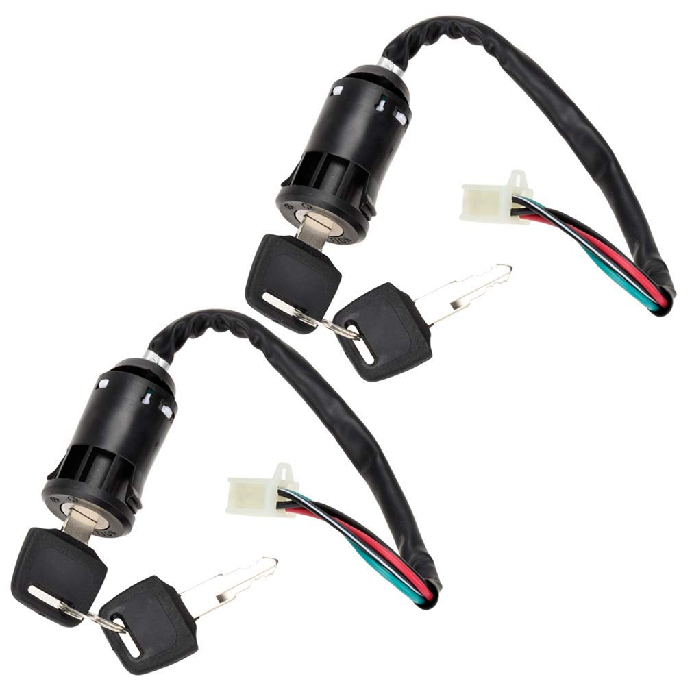 HIAORS 4 Wire Pin Ignition Key Switch Set for Tao Tao Coolster Baja Hawk Chinese Pit Dirt Bike ATV Y499
