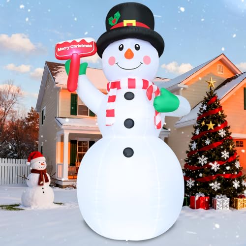 GOOSH 10.3 FT Christmas Inflatables Snowman Outdoor Decoration with LEDs G940