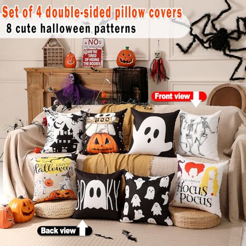 Christmas Pillow Covers 18x18 Set of 4, Double-Sided Print G493315