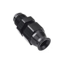 6AN Male to 3/8" Hardline Compression Fitting Adapter, Aluminum Alloy Black Anodized Fuel Hardline Tube Fitting Adapter Connector, Straight Connector Auto Accessories for Car (3/8")