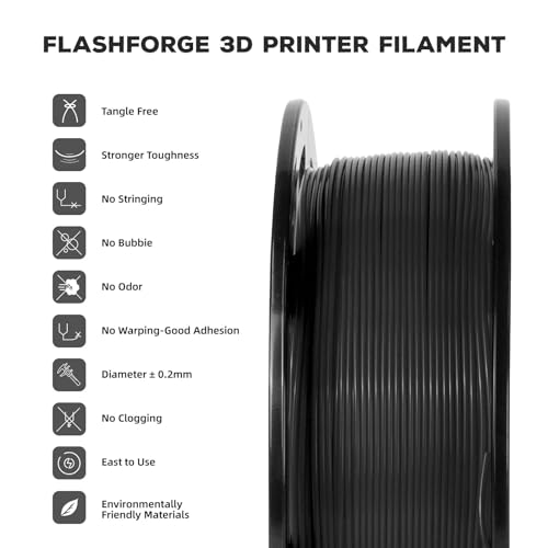 FLASHFORGE PLA Filament 1.75mm Burnt Titanium, Color Changeable 3D Printer Filament 1kg T433110