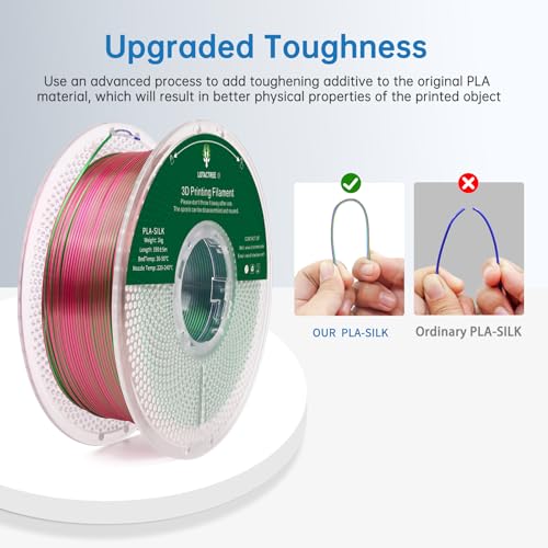 Silk PLA Filament 1.75mm Triple Colors 1kg Spool H522734