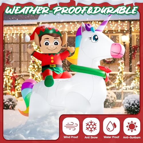 10FT Christmas Inflatables Snowman Outdoor Decorations with LED Lights C661