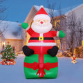 COMIN 7 FT Christmas Inflatables Outdoor Decorations, Santa Blow Up Inflatable with Built-in LEDs for Christmas Indoor Outdoor Yard Lawn Garden