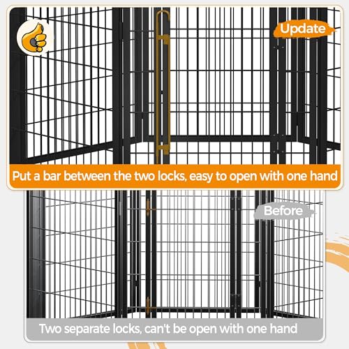 Yaheetech 8 Panels Dog Playpen, Metal 32" Dog Fence with Storage Bag S858