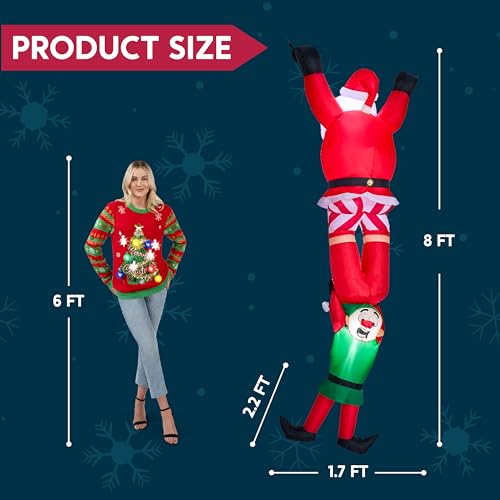 Joiedomi 8 FT Hanging Christmas Inflatables Decoration with LED Z259951
