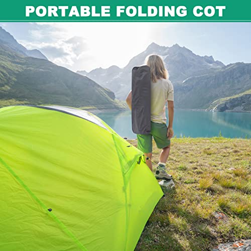 LILYPELLE Folding Camping Cot, Extra Wide Heavy Duty with Carry Bag Z15817