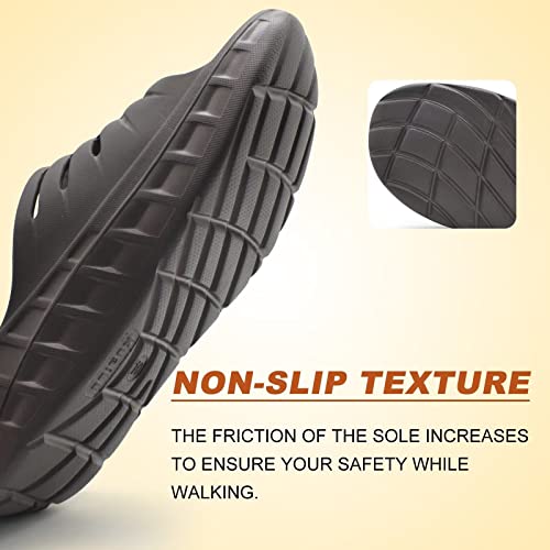 KuaiLu Men's Recovery Sandals Orthotic Cushion Open Toe Sport Slides D332788