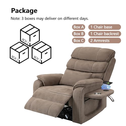 Power Lift Chair Recliner with Massage and Heat for Adults, Dual Motor H2507