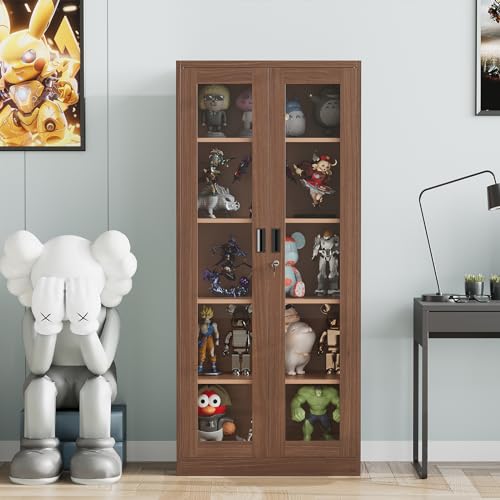 Metal Storage Cabinet with Doors and Shelves, 71" Locking Steel, White L799