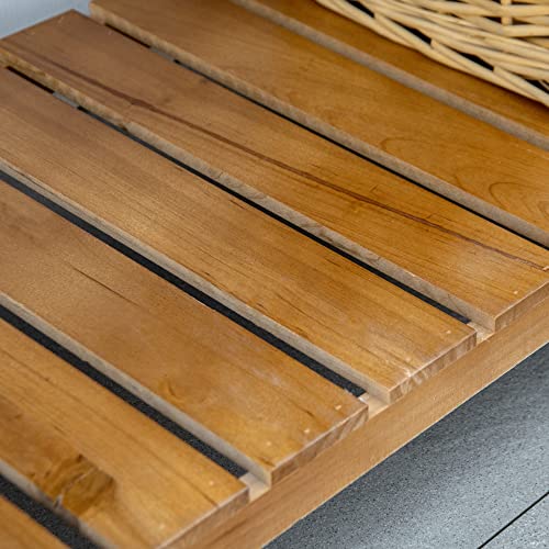 Outsunny Potting Bench Table, Outdoor Wooden Workstation with Shelves and Drawer Z303163