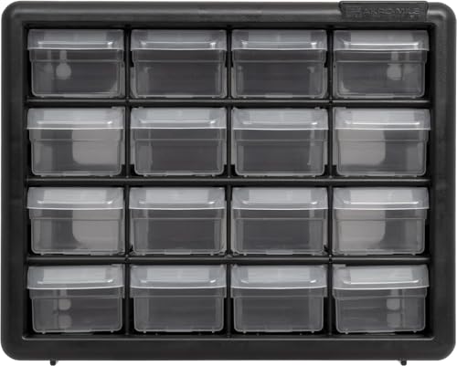 Akro-Mils 24-Drawer Plastic Storage Cabinet, Black B1232
