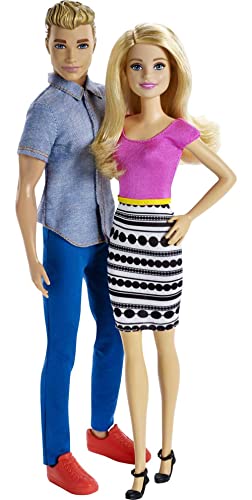 Barbie & Ken Doll Set, 2-Pack Fashion Dolls with Removable Clothes U718485