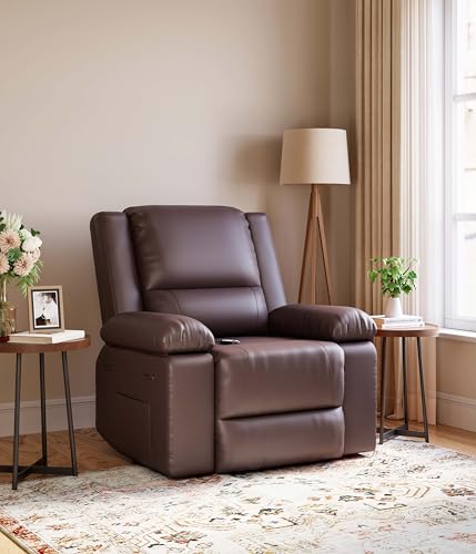 GarveeHome Power Lift Recliner Chair with Heat and Massage, Faux PU, for Elderly I162