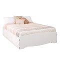 Prepac Mate's Full 6-Drawer Minimalist Platform Storage Bed, Contemporary Full Bed with Drawers 57" L x 18.75" W x 76.5" H, White, WBD-5600-3K