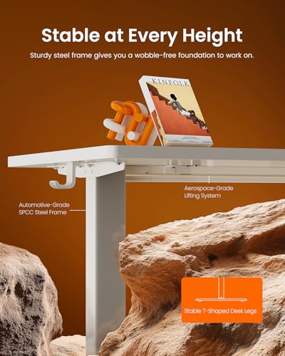 ErGear Height Adjustable Electric Standing Desk 48 x 24 Inches, Walnut S608