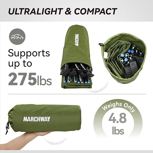 MARCHWAY Ultralight Folding Tent Camping Cot Bed, Portable for Outdoor Travel S705918