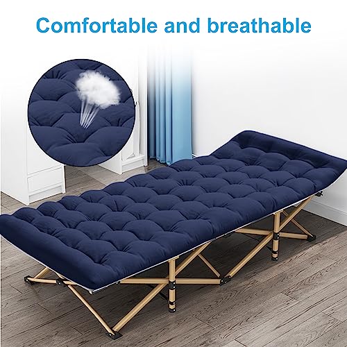Camping Cot with Mattress, Portable Folding Bed with Carry Bag for Adults C4766