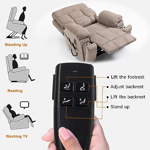 Power Lift Chair Recliner with Massage and Heat for Adults, Dual Motor H2507