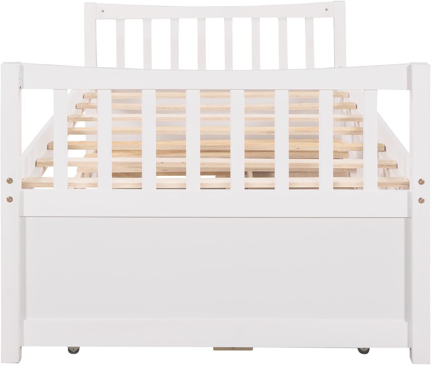 Harper & Bright Designs Twin Daybed with Trundle and Storage Drawers, White N417