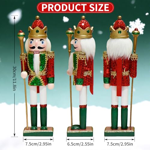 11.8 Inch Wooden Nutcracker Christmas Decor T403