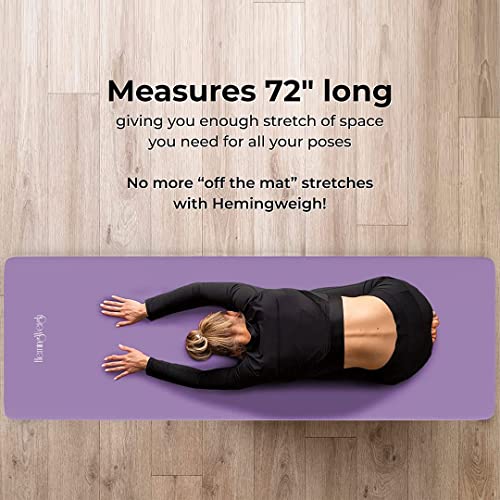 HemingWeigh Extra Thick Non-slip Yoga Mat with Strap, 72x23 in, 1/2 Inch F6747
