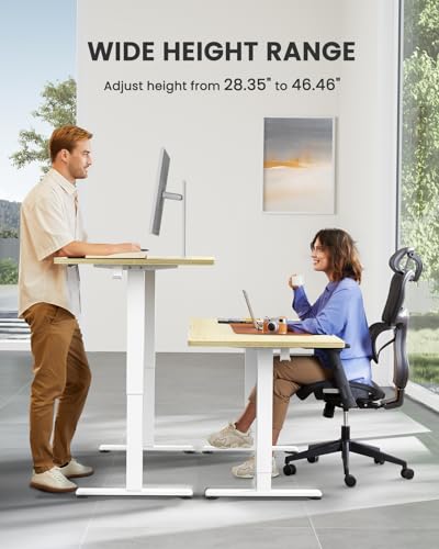 ErGear Height Adjustable Electric Standing Desk 48 x 24 Inches, Walnut S608
