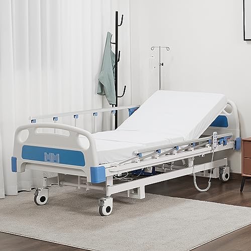 Electric Hospital ICU Bed with Mattress & IV Pole S6714