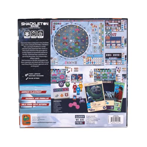 Shackleton Base: A Journey to The Moon Board Game - Sci-Fi Strategy Game for Family, Ages 14+, 1-4 Players E41549