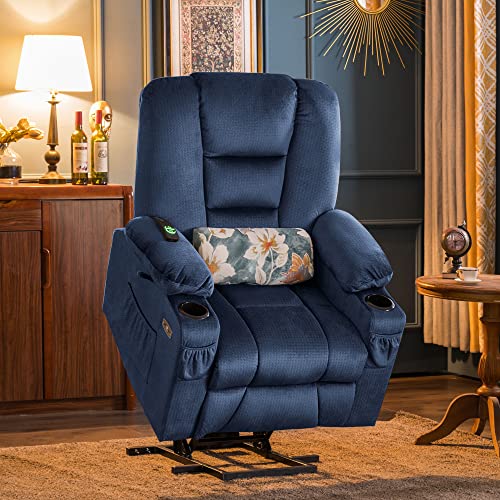 MCombo Small Power Lift Recliner Chair with Massage and Heat, Brown N356790