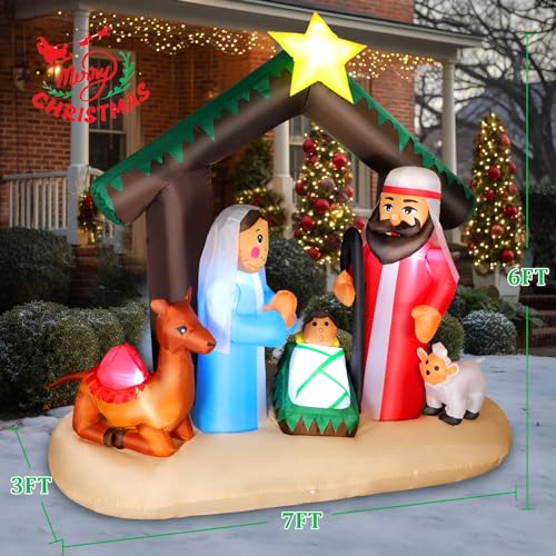 8 FT Christmas Inflatables Santa Claus with Gifts Bag, LED Light, Outdoor Decor F2174
