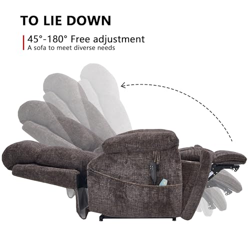 Power Lift Chair Recliner with Massage and Heat for Adults, Dual Motor H2507