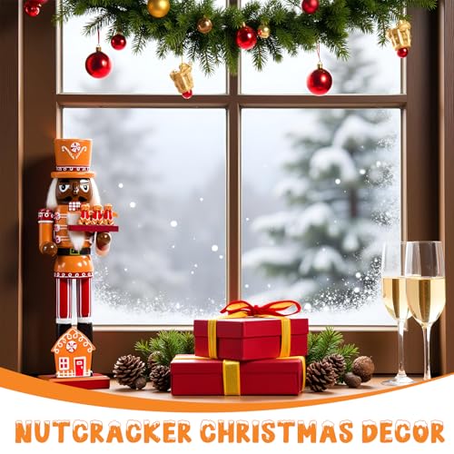 Gingerbread Nutcracker Figure 14 Inch Christmas Wooden Decor K36734