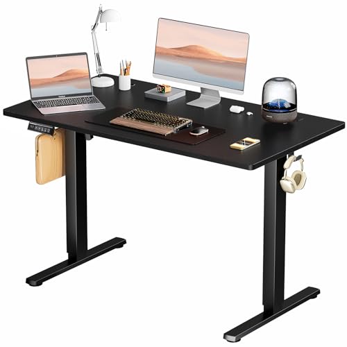 Adjustable Height Electric Standing Desk 55x24 Inch Black W5266
