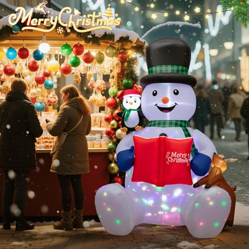 Dawdix 15FT Inflatable Snowman with LED Lights for Yard Christmas Decor Z472