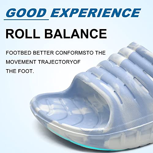 KuaiLu Men's Recovery Sandals Orthotic Cushion Open Toe Sport Slides D332788