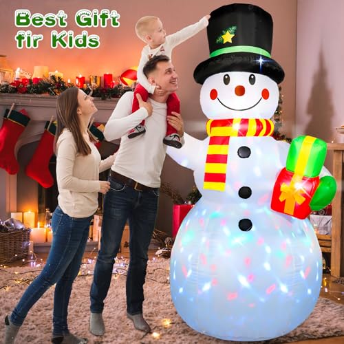 6FT Blow Up Snowman Christmas Inflatables with LED Lights J361