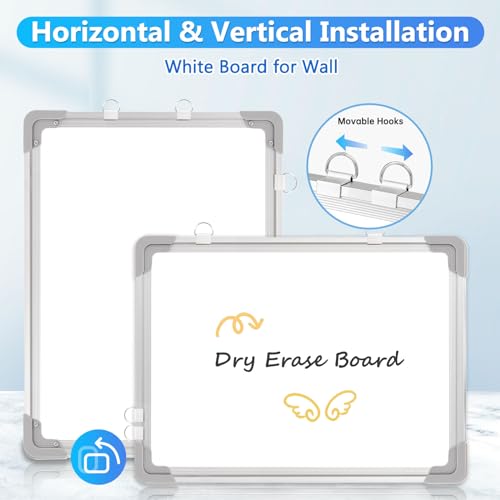 Double-Sided Magnetic Dry Erase Board for Wall, 12" x 16" A751636