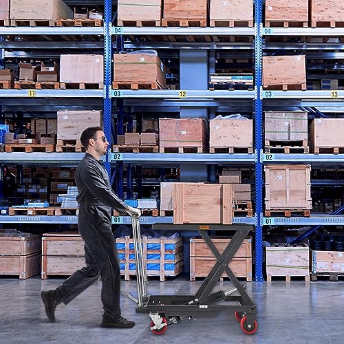 VEVOR Electric Lift Table 330 lbs Capacity, Height Adjustable, Black Y3219
