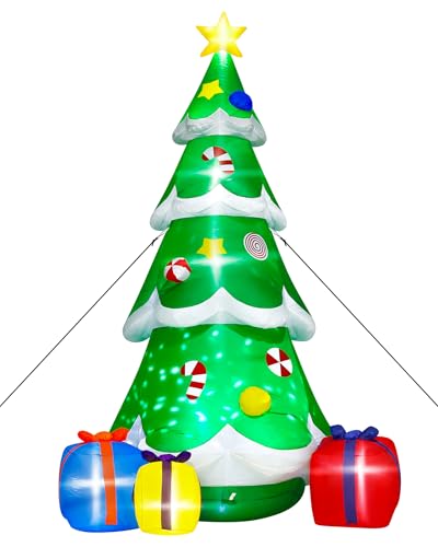Giant Inflatable Santa Claus with LED Lights Outdoor Christmas Decorations W1618