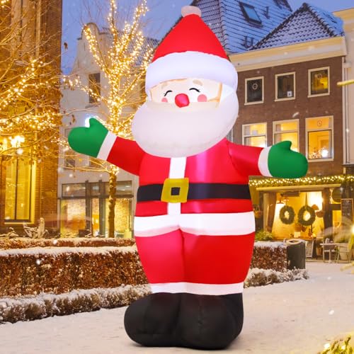 GOOSH 5 FT Christmas Inflatables Santa Claus with Built-in LEDs Outdoor Yard Decor Z935030
